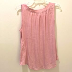 LOFT Soft Pink Multi-Texture Sleeveless Blouse - Size S